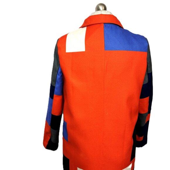 MissLook Geometric Colorblock Long Sleeve Jacket Coat - Picture 5 of 16